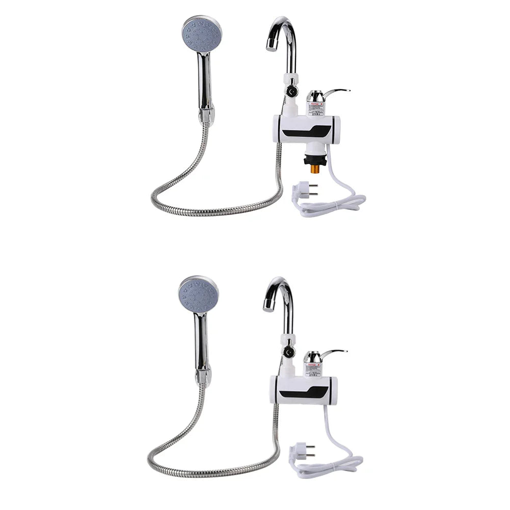 3000W Instant Electric Water Heater — EU Plug Digital Display Tankless Shower & Kitchen Faucet 220V