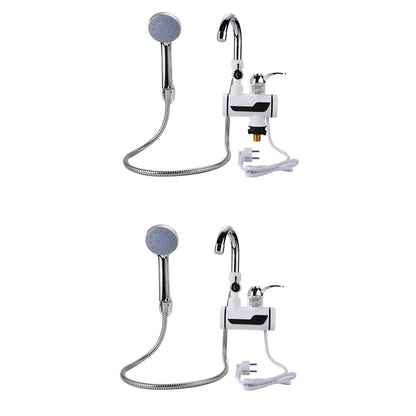 3000W Instant Electric Water Heater — EU Plug Digital Display Tankless Shower & Kitchen Faucet 220V