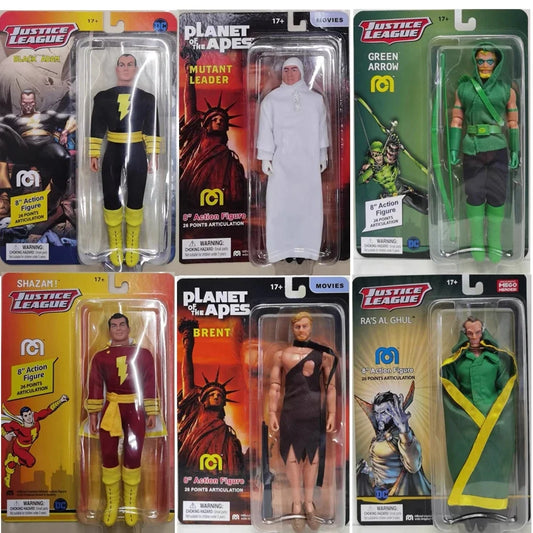 Mego 8-Inch Action Figure - Planet of the Apes DC Comics Shazam Green Arrow Movie Character Collectible Toy Gift