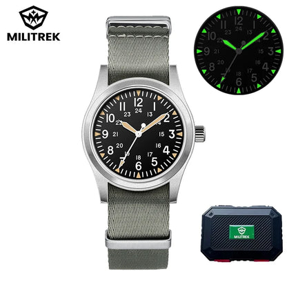 MILITREK 9001 Military Retro Men’s Watch - Quartz Stainless Steel Waterproof Sapphire Luminous Wristwatch