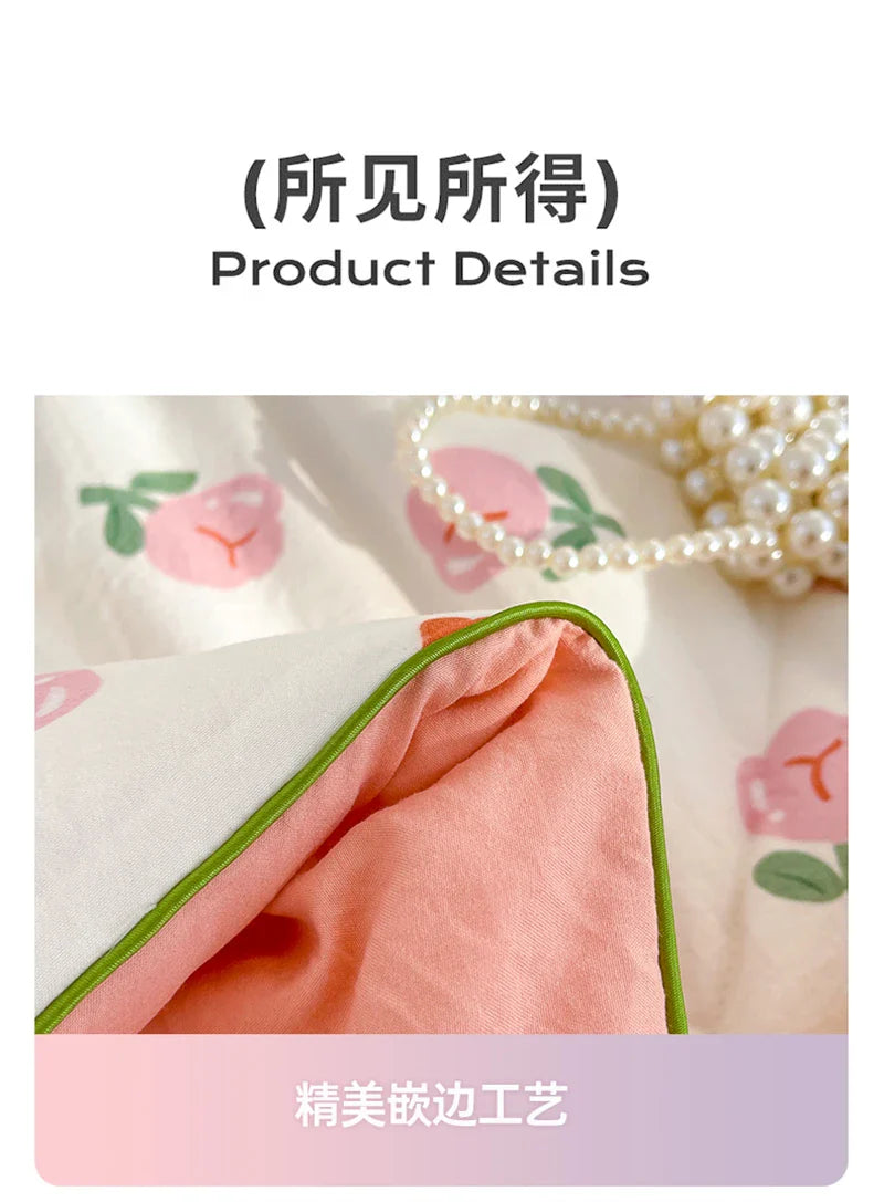 Washed Double Gauze Quilt – Lightweight Summer Comforter with Soya Fibre Filling, Soft & Breathable for Queen Size