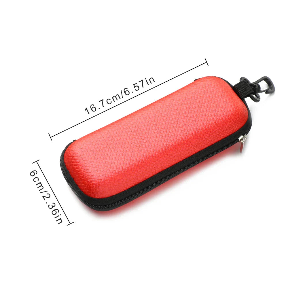 Portable EVA Sunglasses Hard Case with Lanyard: Protective Eyewear Box for Women and Men - Zipper Eyeglass Cover, Convenient Glasses Protector