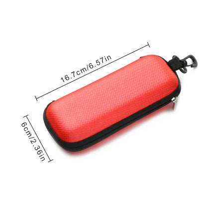 Portable EVA Sunglasses Hard Case with Lanyard: Protective Eyewear Box for Women and Men - Zipper Eyeglass Cover, Convenient Glasses Protector