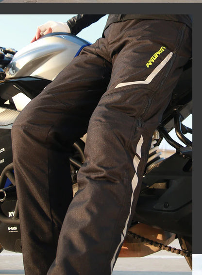 AMU Motorcycle Quick Take Off Pants – Waterproof, Windproof, Thermal Protective Gear for Men & Women