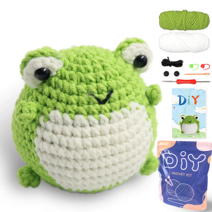 Animal Crochet Kit for Beginners - DIY Starter Set with Step-by-Step Knitting & Craft Supplies