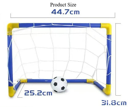 Portable Kids Soccer Goal Set - Indoor Outdoor Mini Football Net with Ball & Pump for Training and Beach Games