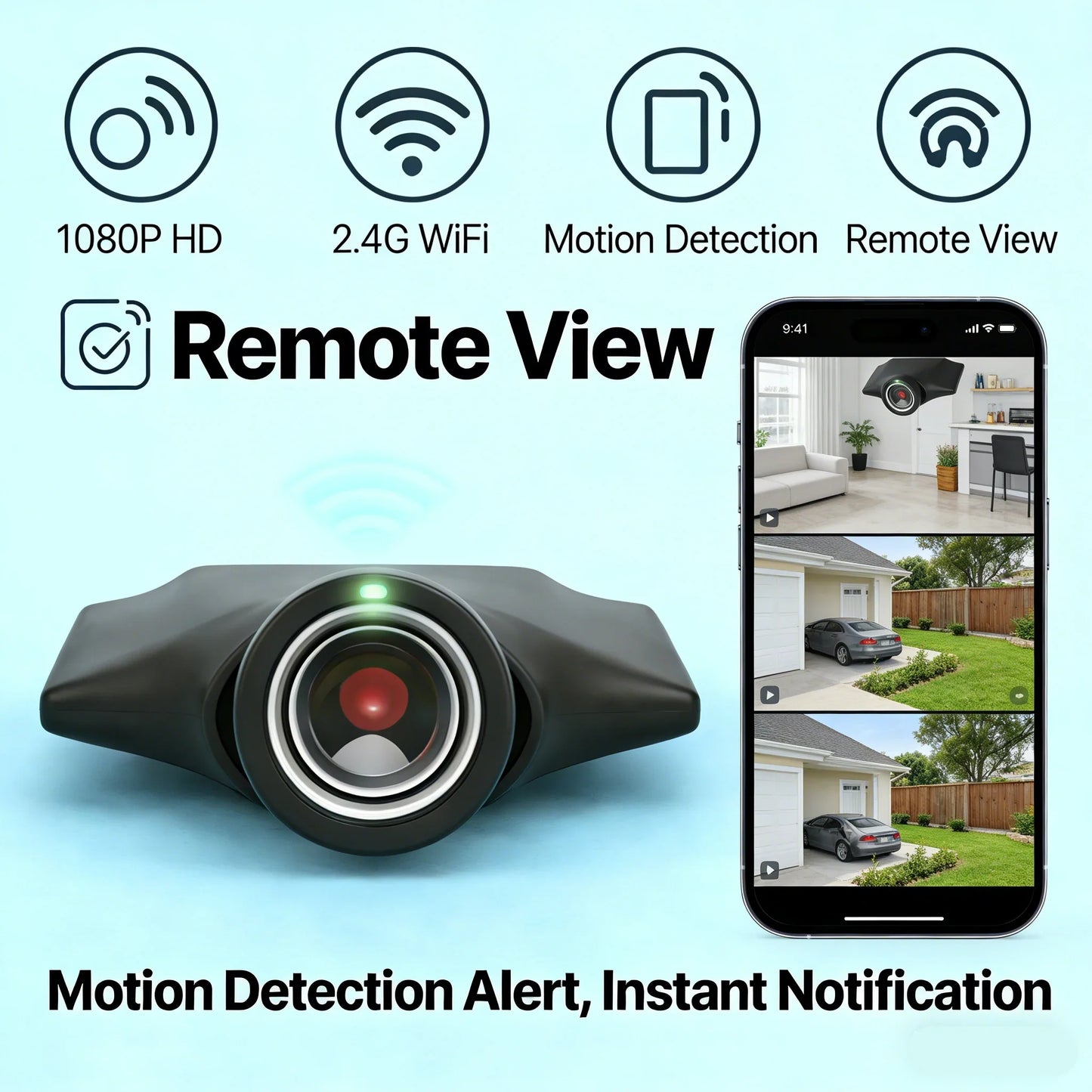 Mini WiFi Camera Module - 1080P HD DIY Video Recorder with Motion Detection and Remote Security Monitoring