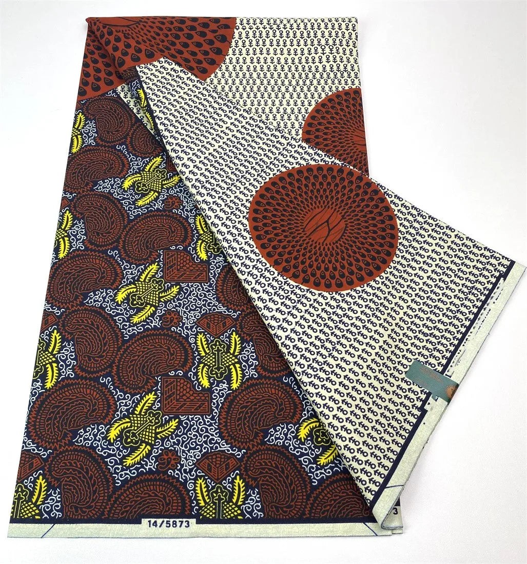 Latest Style Ankara Wax Print Fabric - 100% Cotton High Quality Soft African Real Wax Material