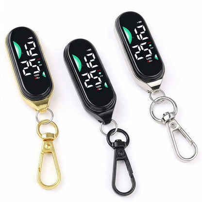 LED Digital Pocket Watch - Waterproof Hanging Carabiner Watch with Luminous Display for Kids & Adults