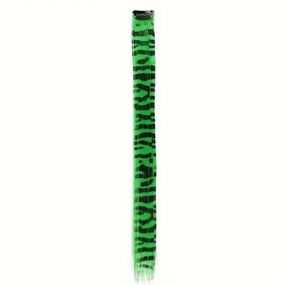Colorful Feather Hair Extension - Clip-In Synthetic Hairpiece for Women Cosplay Y2K Style