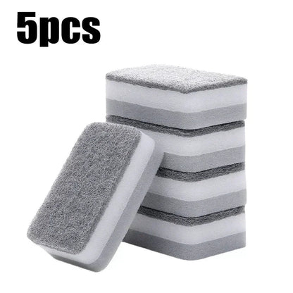 Magic 3-Layer Cleaning Sponges - Reusable Kitchen Scrubbing Pads for Pots, Pans & Dishwashing