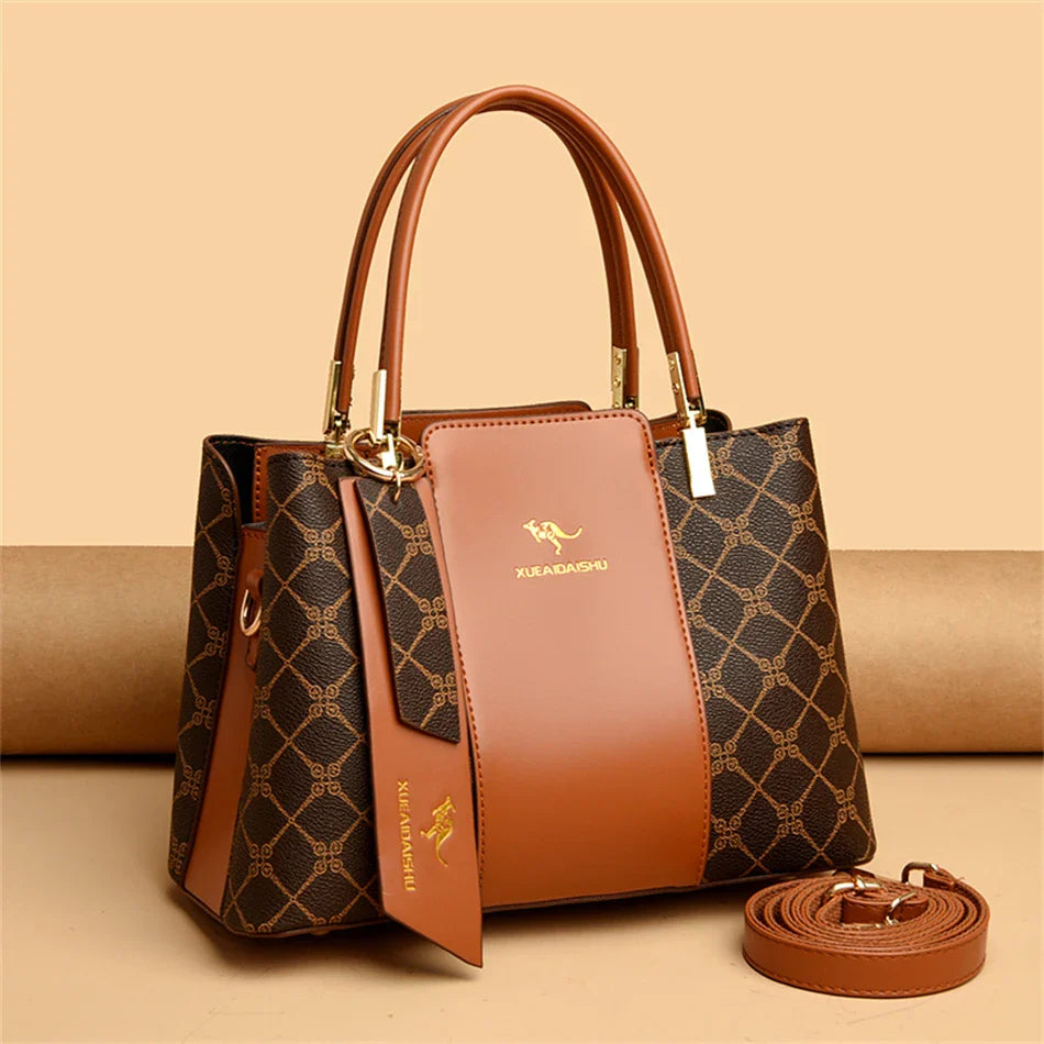 Luxury Women’s Leather Handbag – Large Capacity Shoulder & Crossbody Designer Bag