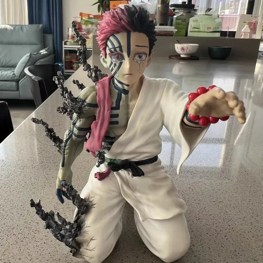 13cm Demon Slayer Akaza Hakuji Anime Figure – PVC Action Doll Collectible Desktop Ornament Toy