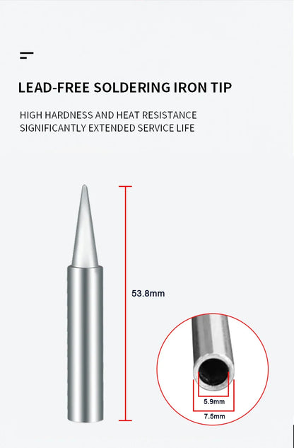 80W Soldering Iron Kit – Adjustable Temperature with LCD, Ceramic Heater, Soldering Tips & Tweezers