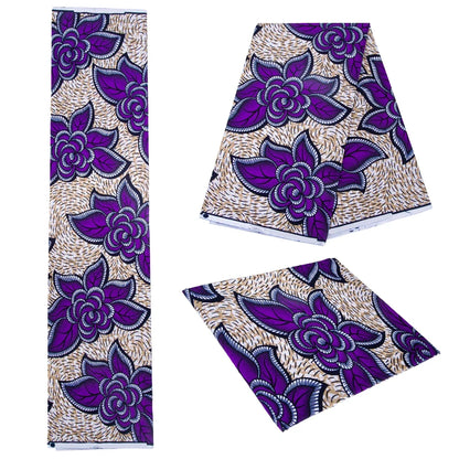 Original African Wax Print Fabric - 100% Cotton Colorful Dutch Ankara Pagne