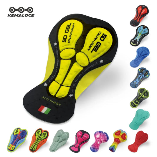 KEMALOCE Cycling Gel Pad - 5D/12D Breathable Shockproof Bike Cushion With Silicone Foam Comfort For Men & Women Long Rides
