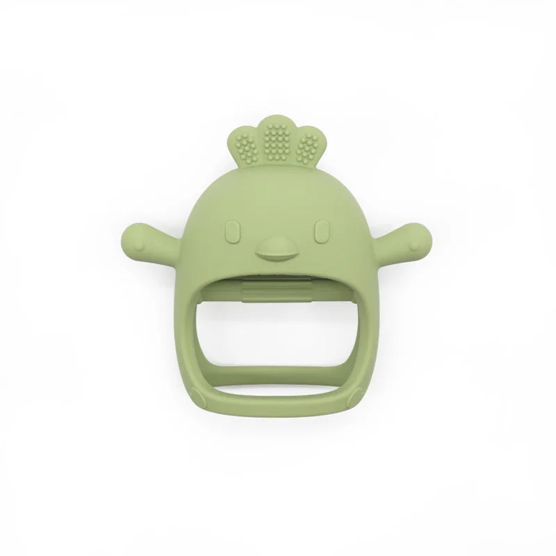 Baby Chick Silicone Teether - Cartoon Hollow Chewing Toy for Infant Teething Training & Care