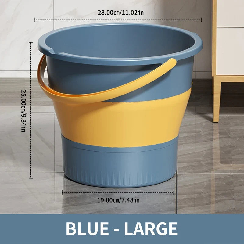 SEAMETAL Foldable Car Wash Bucket - 5L/10L Portable Thickened Plastic Water Bucket for Camping, Fishing & Outdoor Use
