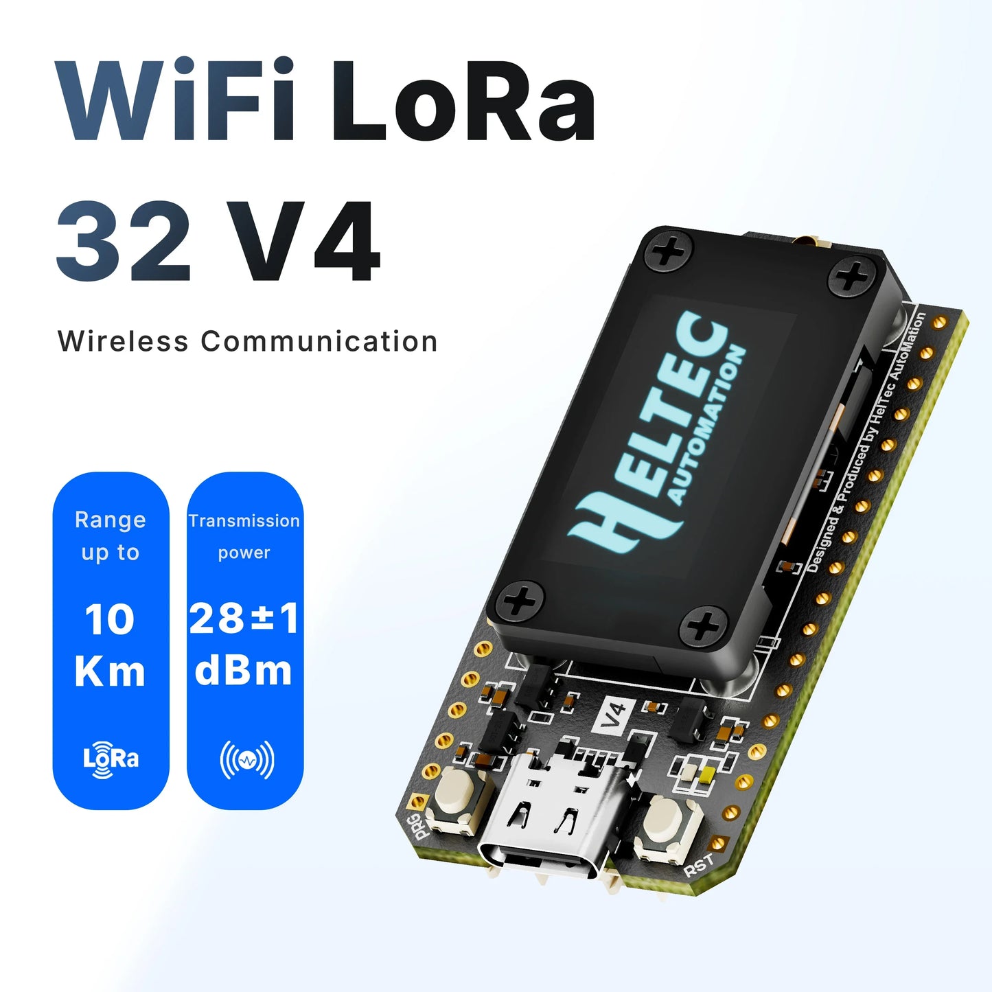 Heltec WiFi LoRa32 Board - V3/V4 ESP32-S3 SX1262 LoRa WiFi BLE Development Board for IoT & Meshtastic
