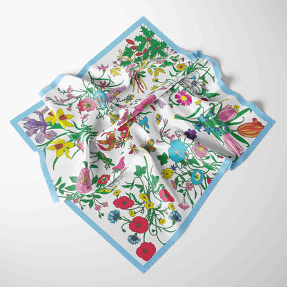 70x70cm Chiffon Square Scarf - 2025 Printed Foulard Neck & Hair Fashion Accessory for Women