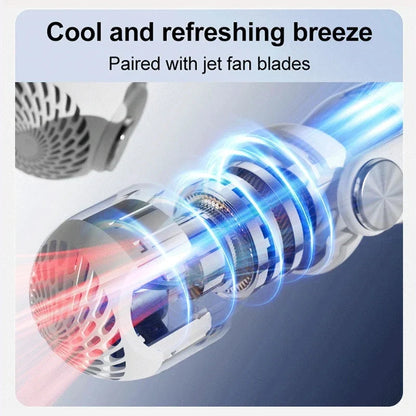 Portable Neck Fan - USB Rechargeable Bladeless Turbine Cooling Fan for Outdoor Use