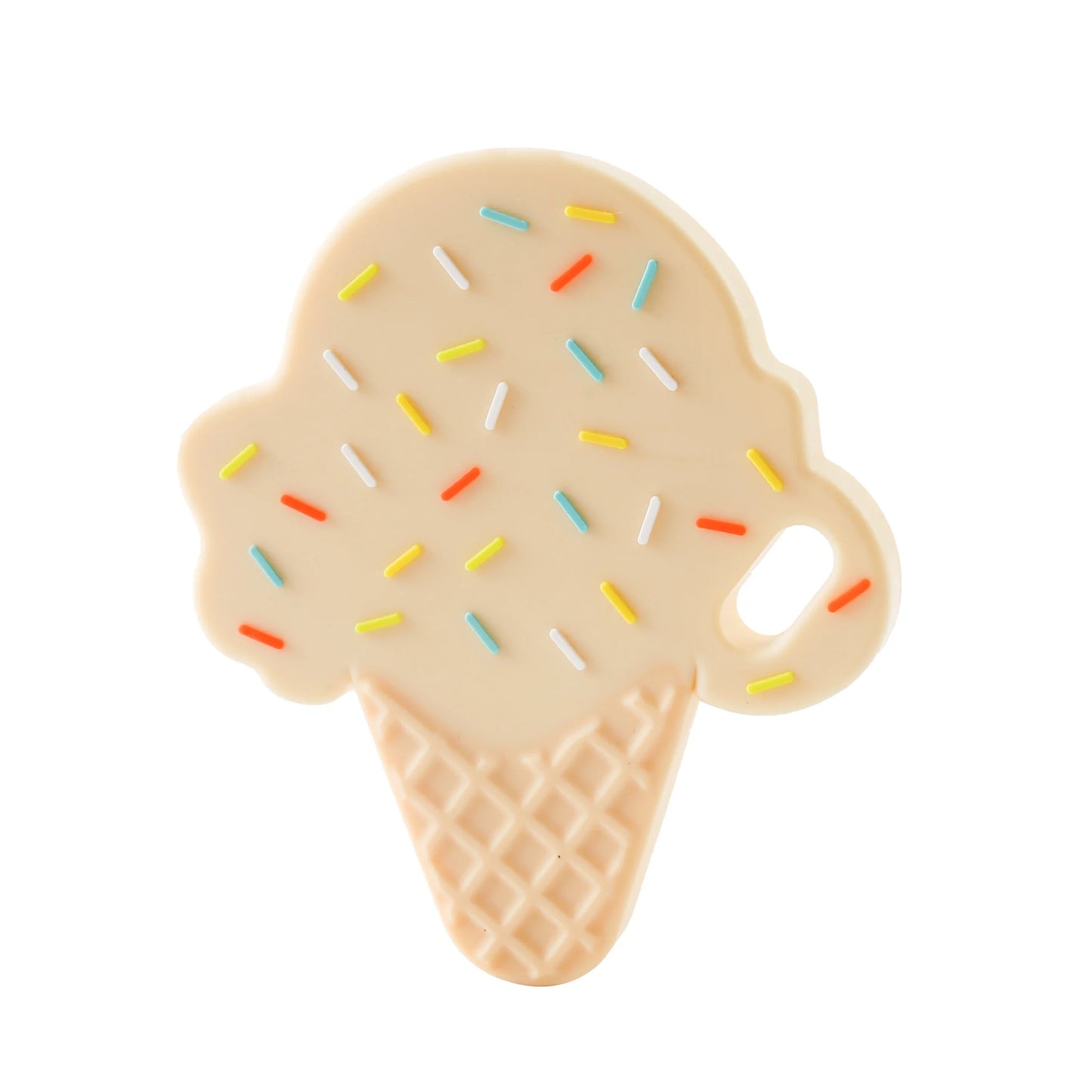 Baby Silicone Teether Toy - Cartoon Rattle Gum Relief Infant Teething Accessory for 0-12 Months