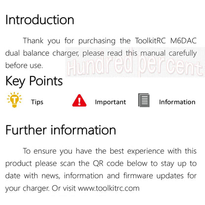 ToolkitRC M6DAC Dual Channel Smart LiPo Battery Charger – 200W AC, 350W DC x2, 15A for 1-6S LiHV PD 65W Discharger