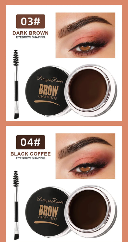 Matte Eyeliner & Eyebrow Cream Gel – Waterproof, Long-Lasting Brow Contouring Cream in Brown & Black for Wild Brows & Concealer