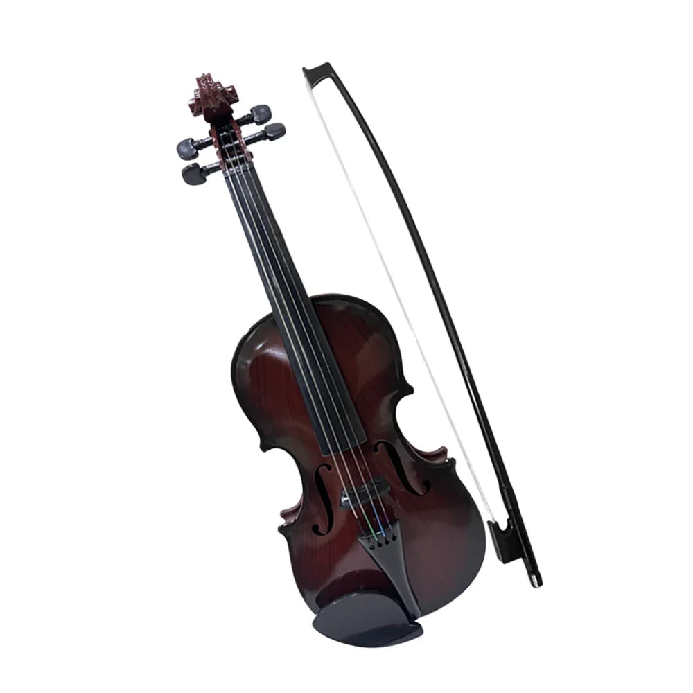 Simulated Violin Practice Kit - Beginner Musical Instrument with Exquisite Workmanship, Performance Prop & Gift Set