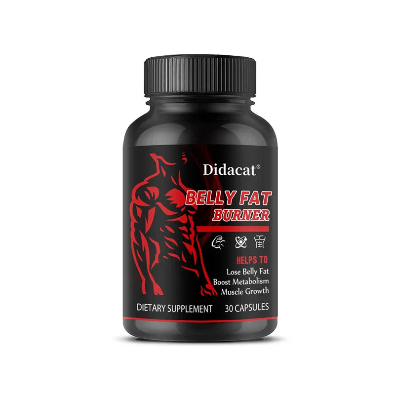 Men’s Belly Fat Burner Supplement – Caffeine-Free Metabolism Support for Fat Reduction, Muscle Definition & Ab Training Support