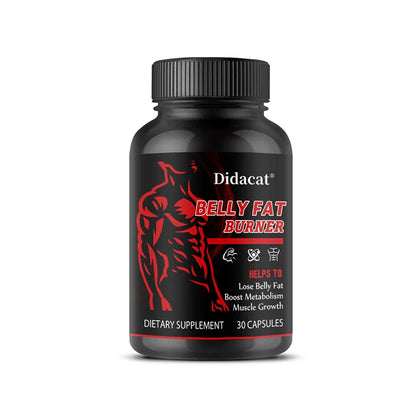 Men’s Belly Fat Burner Supplement – Caffeine-Free Metabolism Support for Fat Reduction, Muscle Definition & Ab Training Support