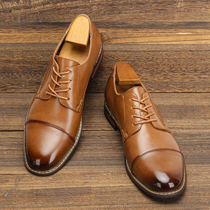 Men’s Leather Dress Shoes - Fashionable Comfortable Formal Business Footwear 2025