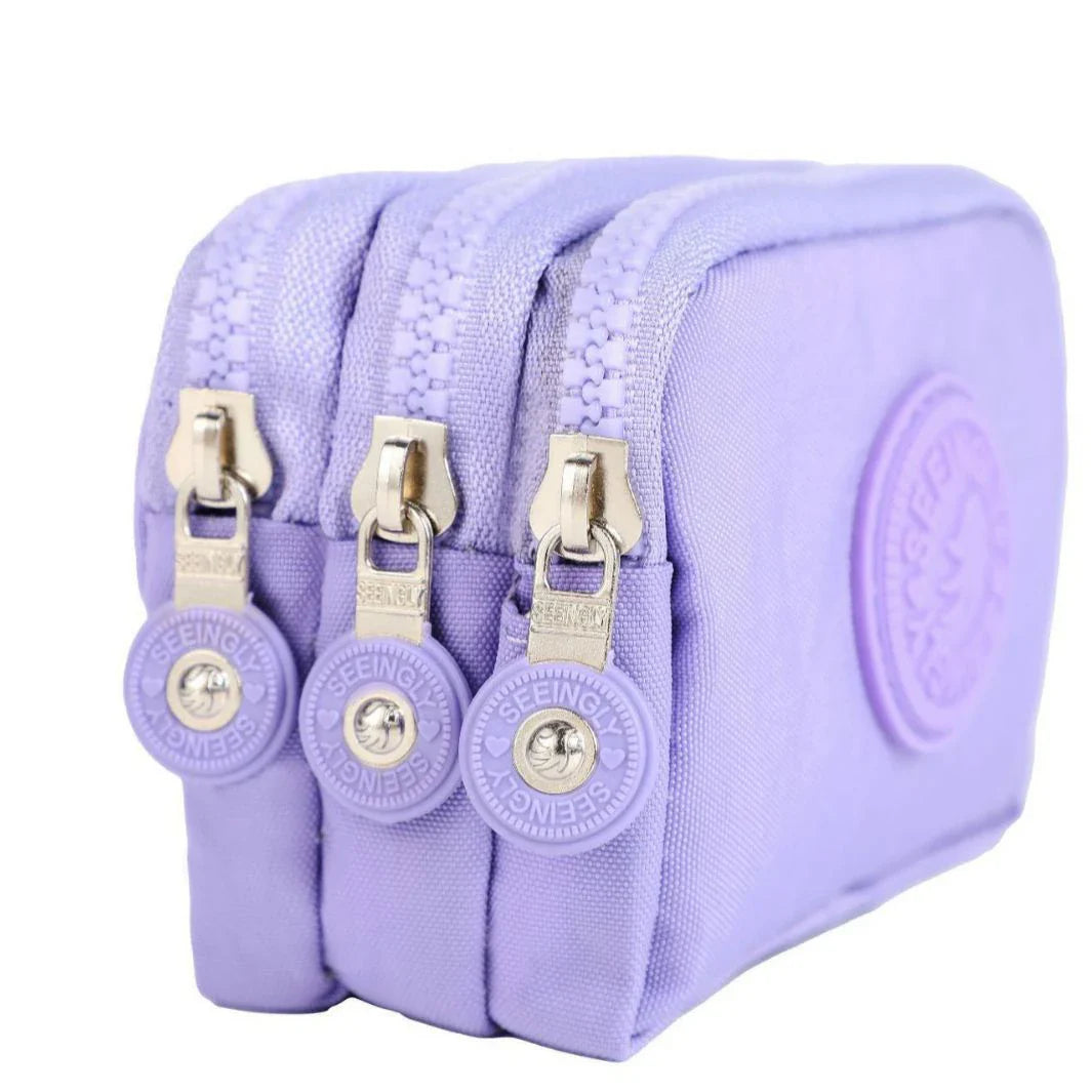 Women’s Three-Layer Nylon Wallet – Large Capacity Waterproof Oxford Cloth Coin Purse, Portable Korean Style