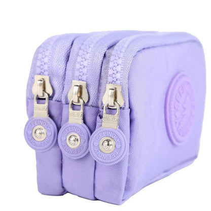 Women’s Three-Layer Nylon Wallet – Large Capacity Waterproof Oxford Cloth Coin Purse, Portable Korean Style