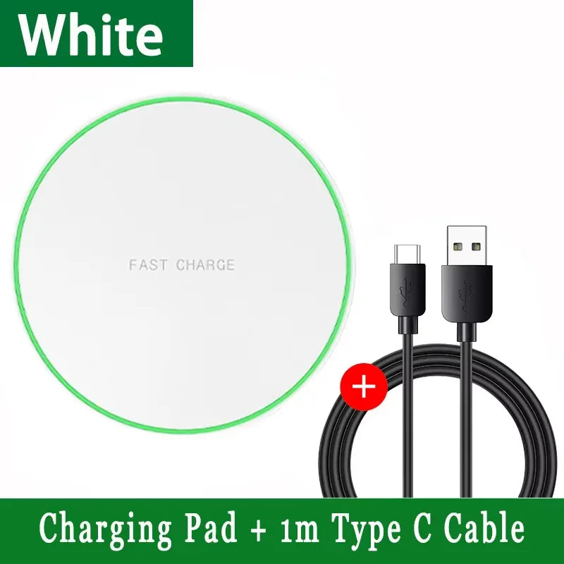 Wireless Phone Charger Stand - Fast Charging Pad Dock for iPhone 16/15/14/13/12/11, Samsung & Xiaomi