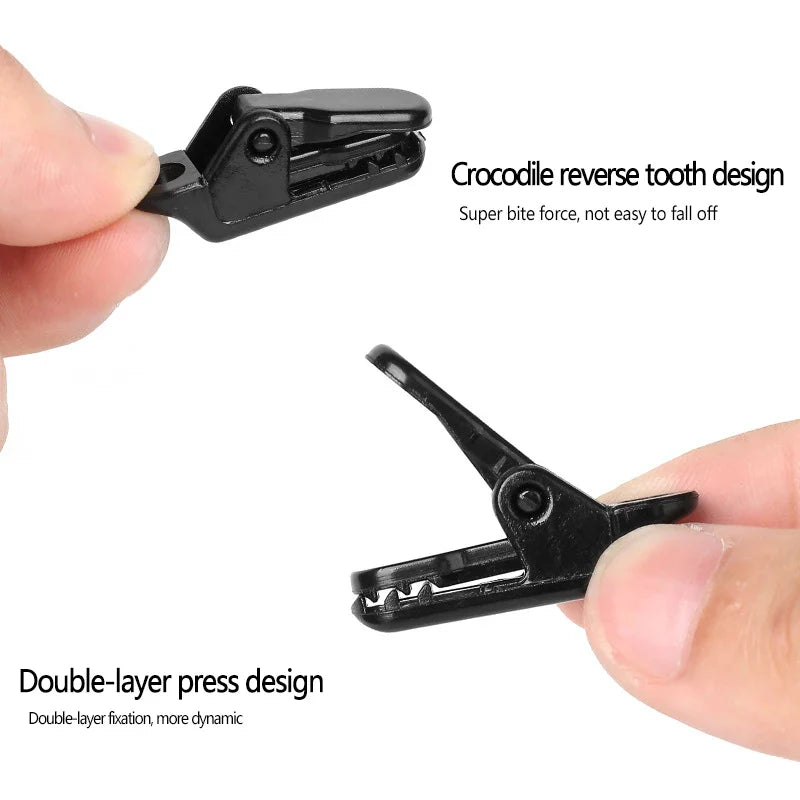 10Pcs Outdoor Tarpaulin Clips: Camping Tent Awning Wind Rope Clamp - Plastic Clip Buckle Grip Hook Accessories