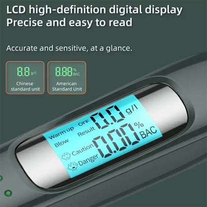 Non-Contact Digital Alcohol Tester - LED Display Breathalyzer Meter for Accurate Alcohol Detection