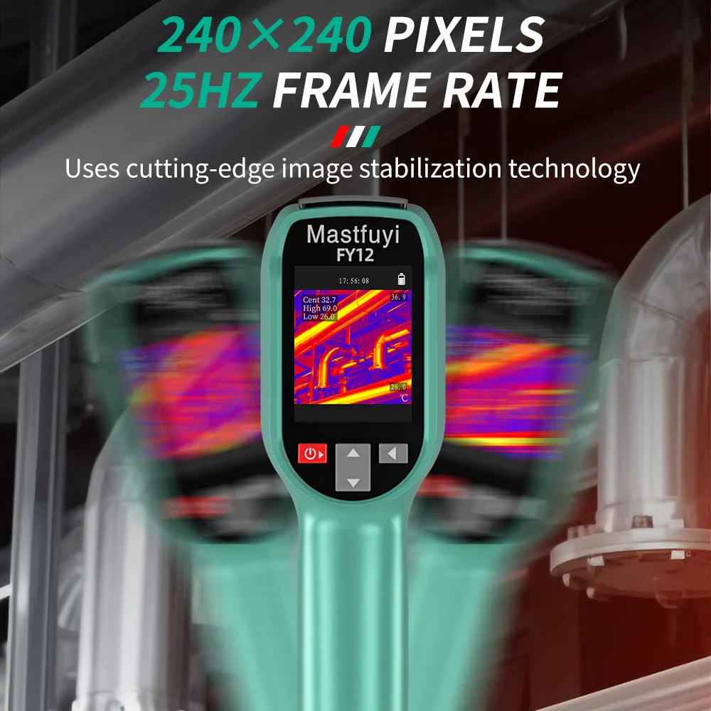 MASTFUYI Rechargeable Thermal Imaging Camera – Handheld Infrared Imager, -20℃ to 550℃, Waterproof, Dustproof & Drop Resistant