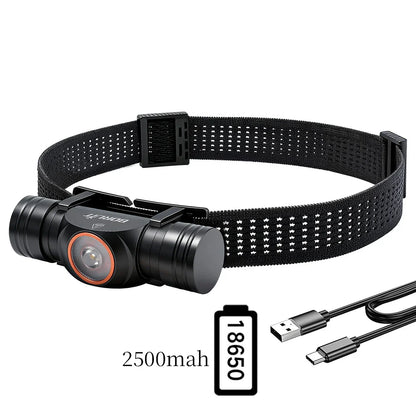 BORUiT HP400 LED Headlamp 650LM – TG3 Ultra Bright 7 Modes Type-C Rechargeable 18650 Headlight, Camping & Fishing Waterproof Head Torch Lantern