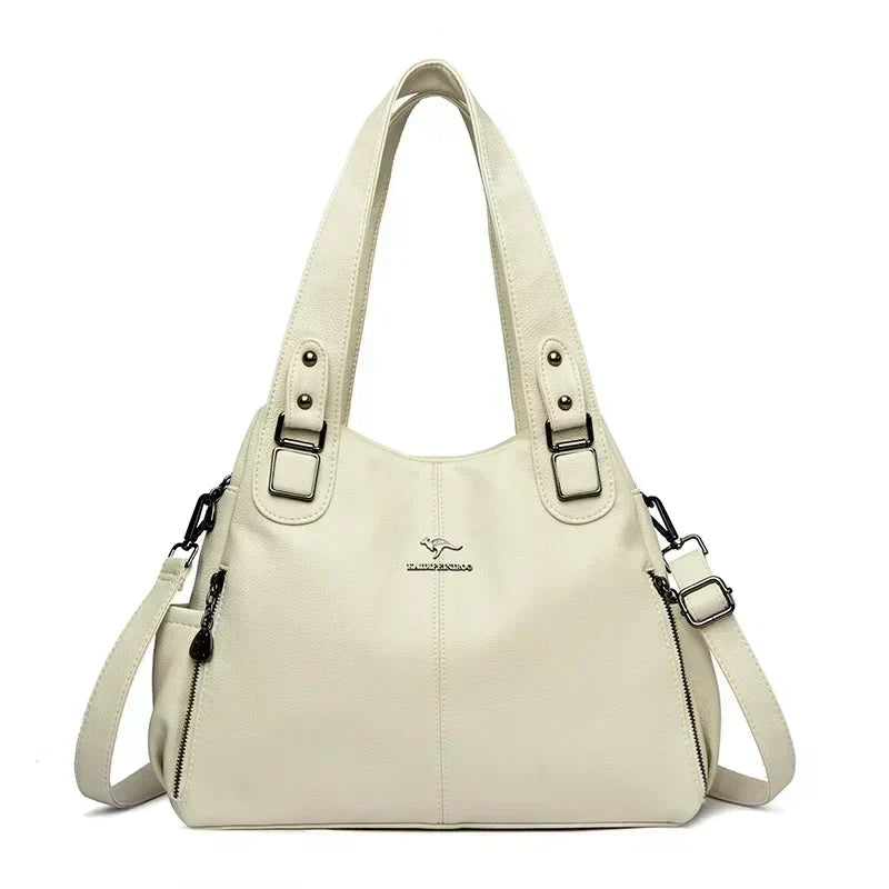 Luxury Women’s Leather Casual Tote Bag – High Quality Large Shoulder & Crossbody Handbag