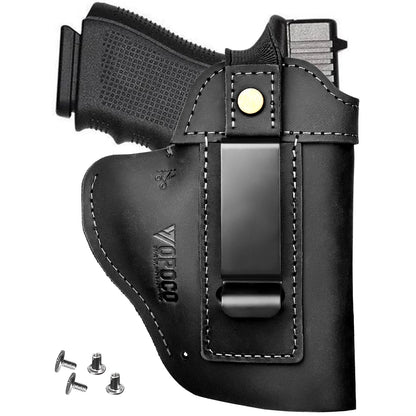 IWB/OWB Leather Holster for Glock & Taurus Pistols – Concealed Carry Gun Holster for Multiple Models