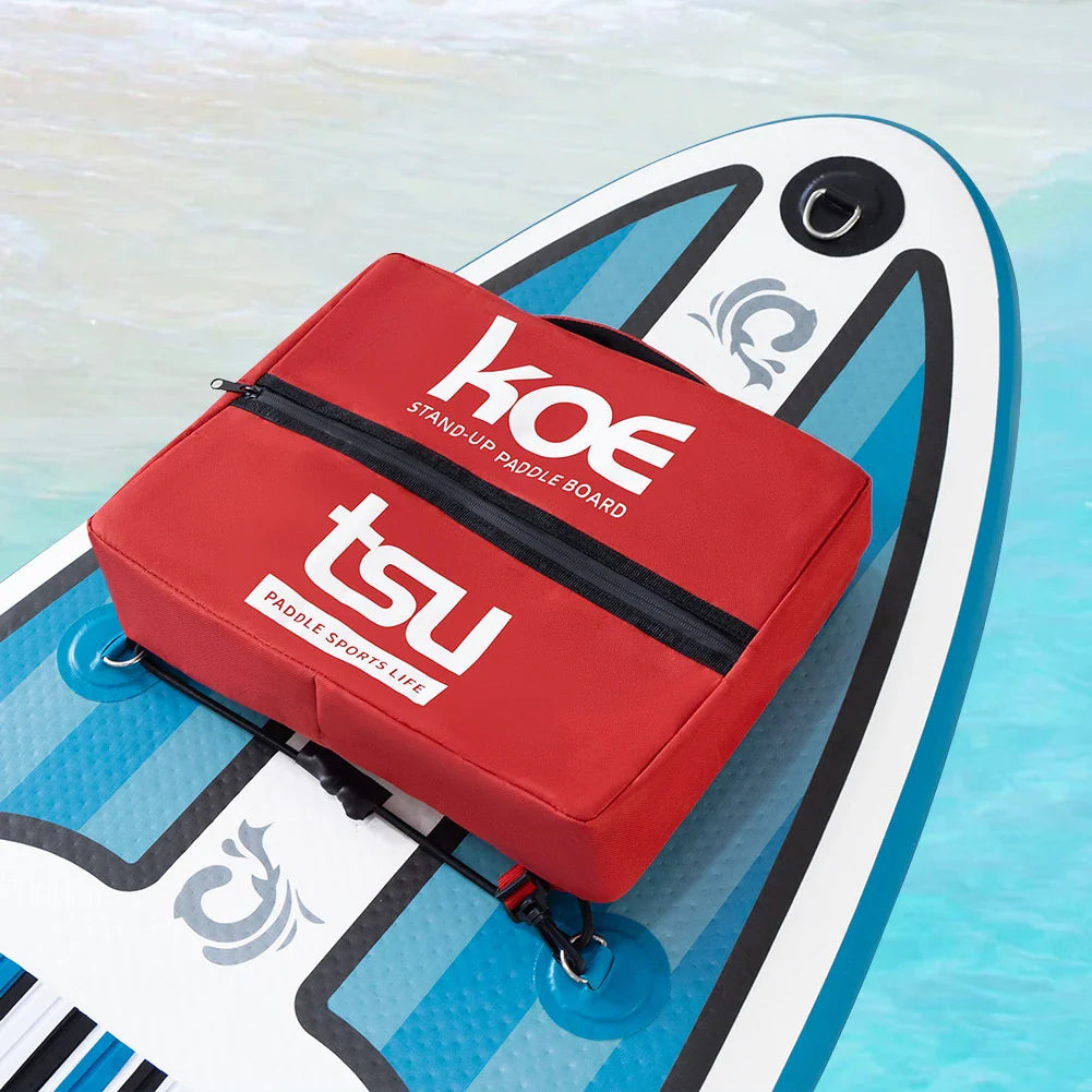 KOETSU Adjustable Paddle Board Storage Bag — Sealed Zipper Deck Cooler & Food Storage for SUP