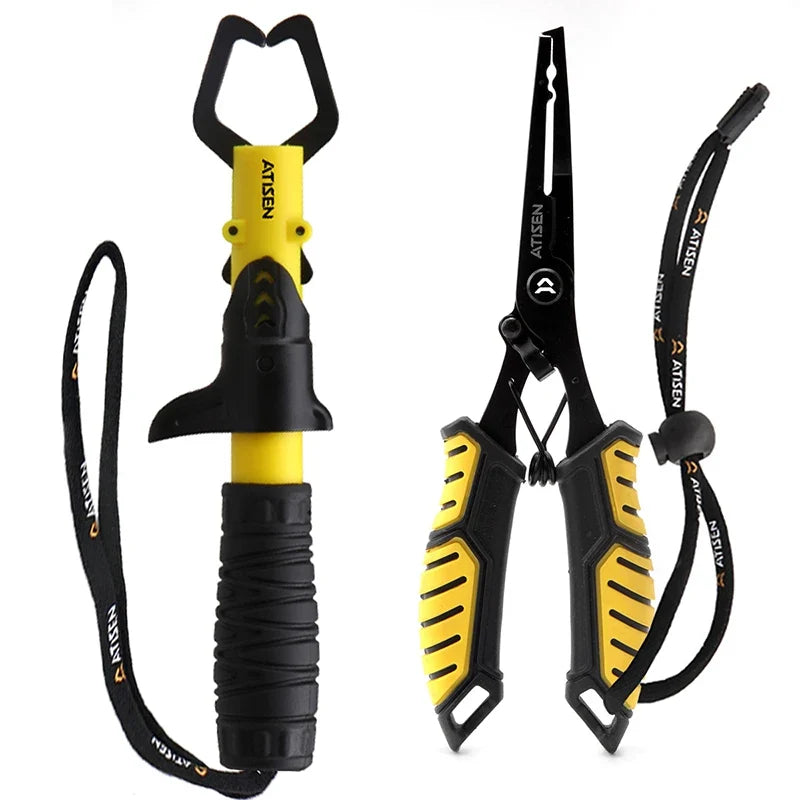 Stainless Steel Fishing Gripper - Professional Fish Lip Grabber Clip for Secure Fish Handling & Tackle