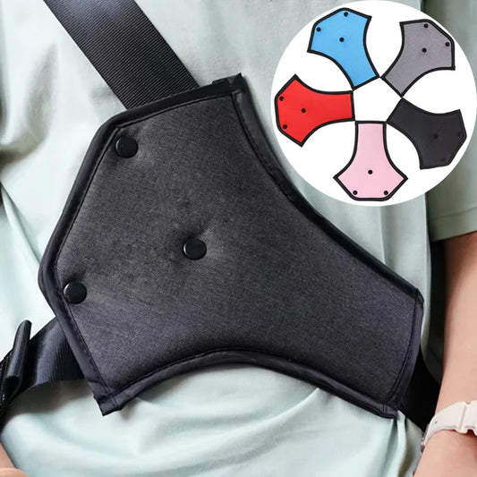 Car Kids Seat Belt Regulator & Protector — Adjustable Soft Cushion Seat Belt Cover for Comfort