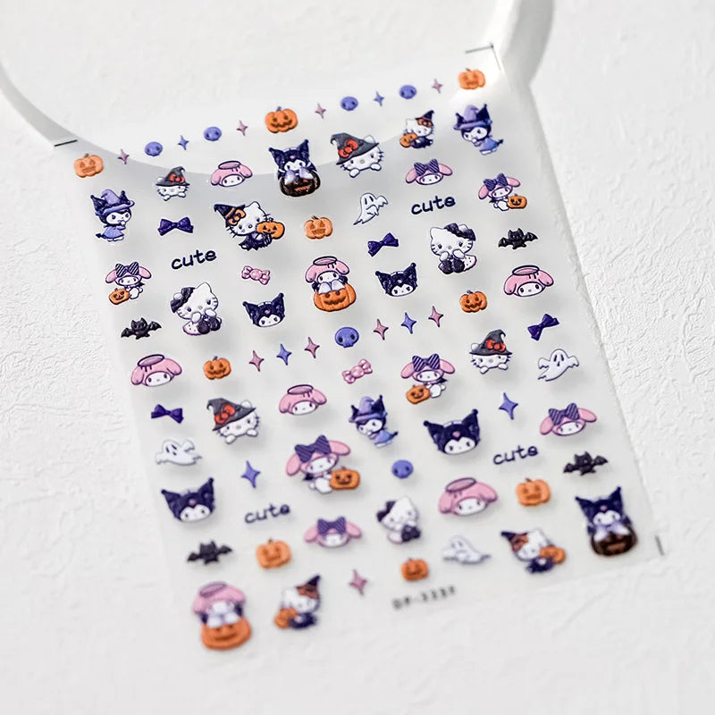 Cute Snoopy 5D Nail Stickers – Cartoon Anime Nail Art Decoration