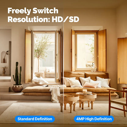 MOESTuya 4MP HD WiFi Indoor Pan & Tilt Smart Security Camera – Motion & Sound Detection, Infrared Night Vision, Panoramic Patrol Monitor