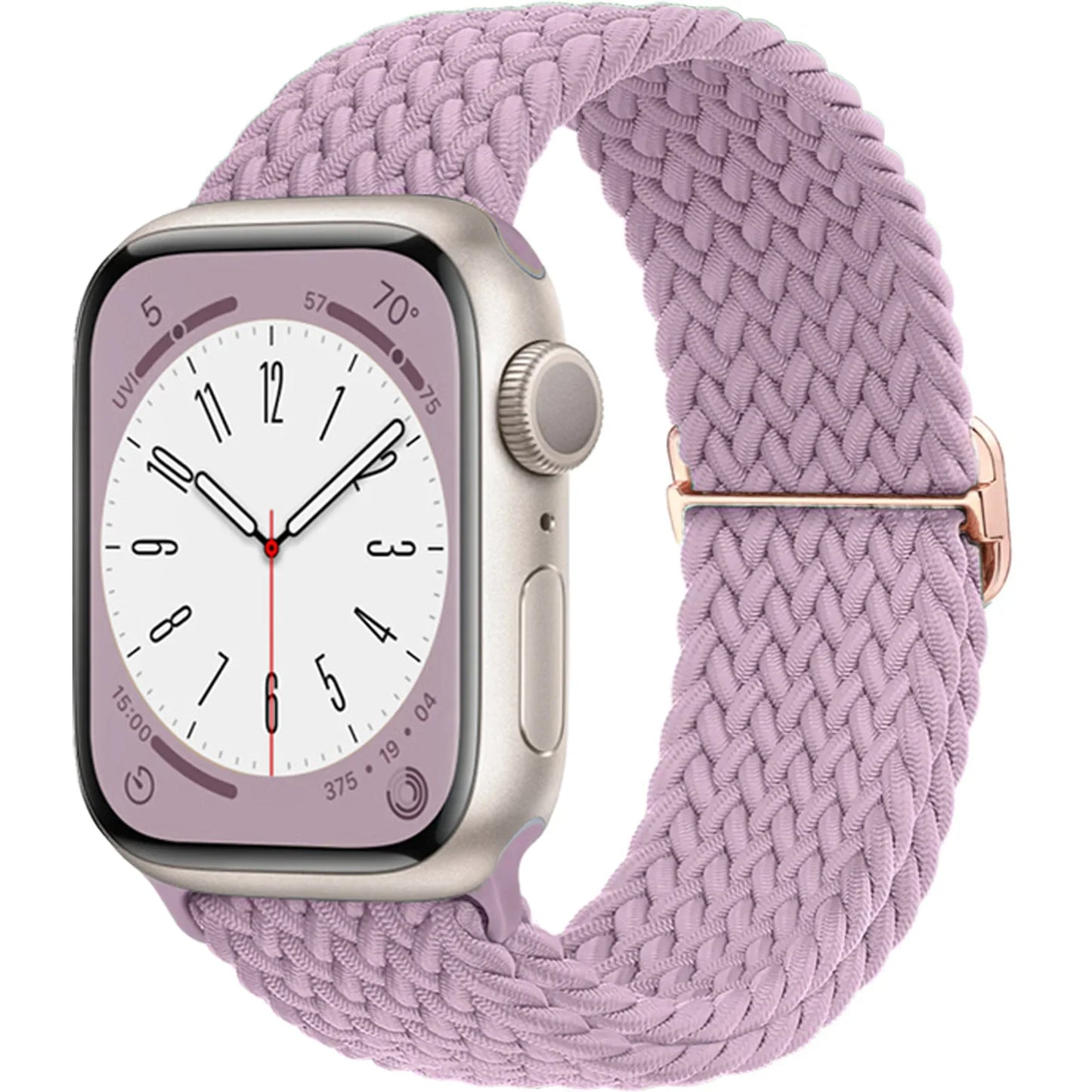 Braided Solo Loop Apple Watch Band – Adjustable Nylon Strap for iWatch Series SE, 4–8 & Ultra (40mm–49mm) Bracelet Wristband