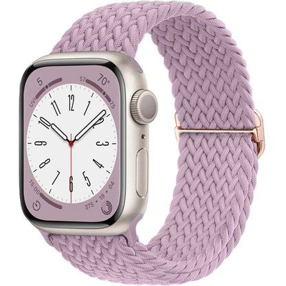 Braided Solo Loop Apple Watch Band – Adjustable Nylon Strap for iWatch Series SE, 4–8 & Ultra (40mm–49mm) Bracelet Wristband