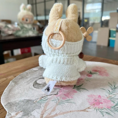17cm Labubu Doll Clothes — Monster Outfit with Hat, Love Sweater & Casual Shoes for Sitting Party Accessories