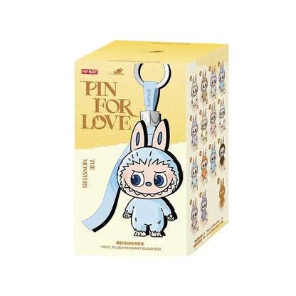 POP MART Labubu The Monsters Pin for Love – Vinyl Plush Pendant Blind Box, Cute Anime Figure Toy